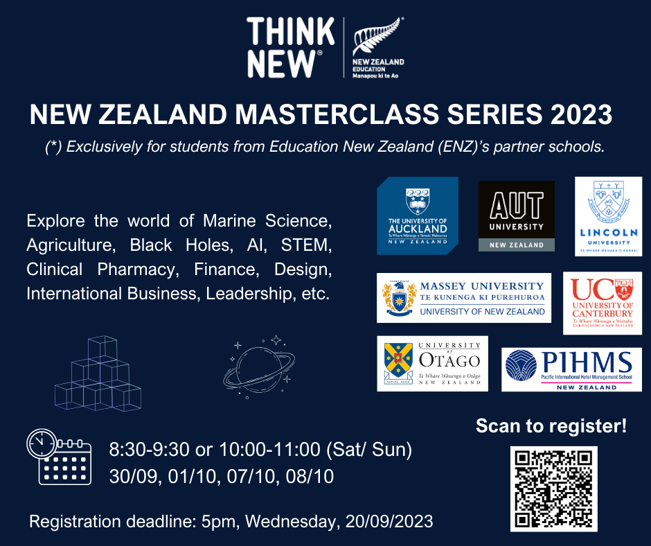 TRẢI NGHIỆM HỌC TẬP TẠI CHUỖI LỚP HỌC NEW ZEALAND MASTERCLASS 2023