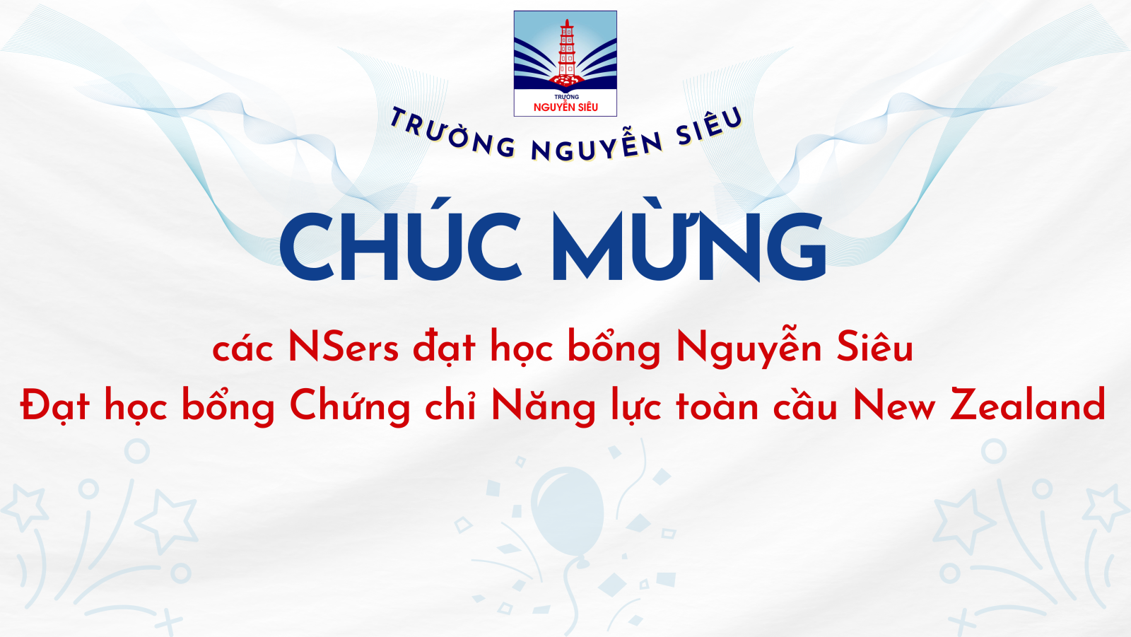 NSers đạt học bổng Chứng chỉ Năng lực toàn cầu New Zealand