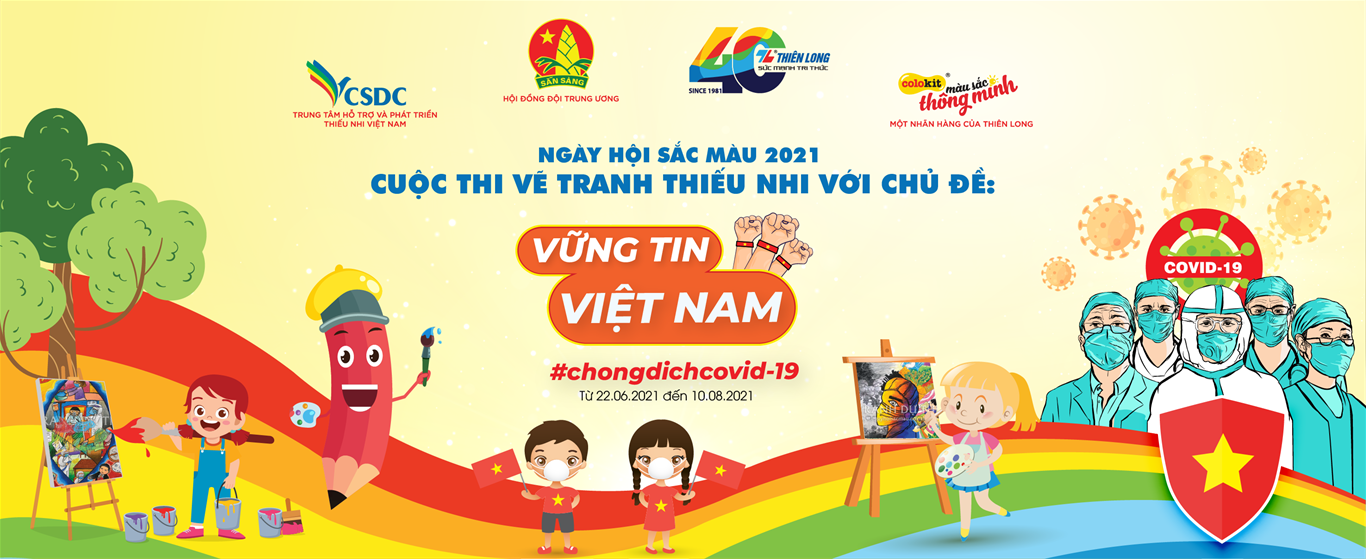 "Ngày hội sắc màu": Thiếu nhi vẽ tranh cổ vũ tinh thần chống dịch