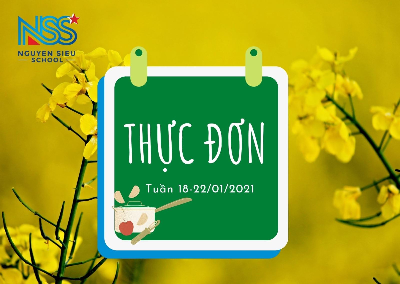 Thực đơn Tuần từ 18-22/01/2021