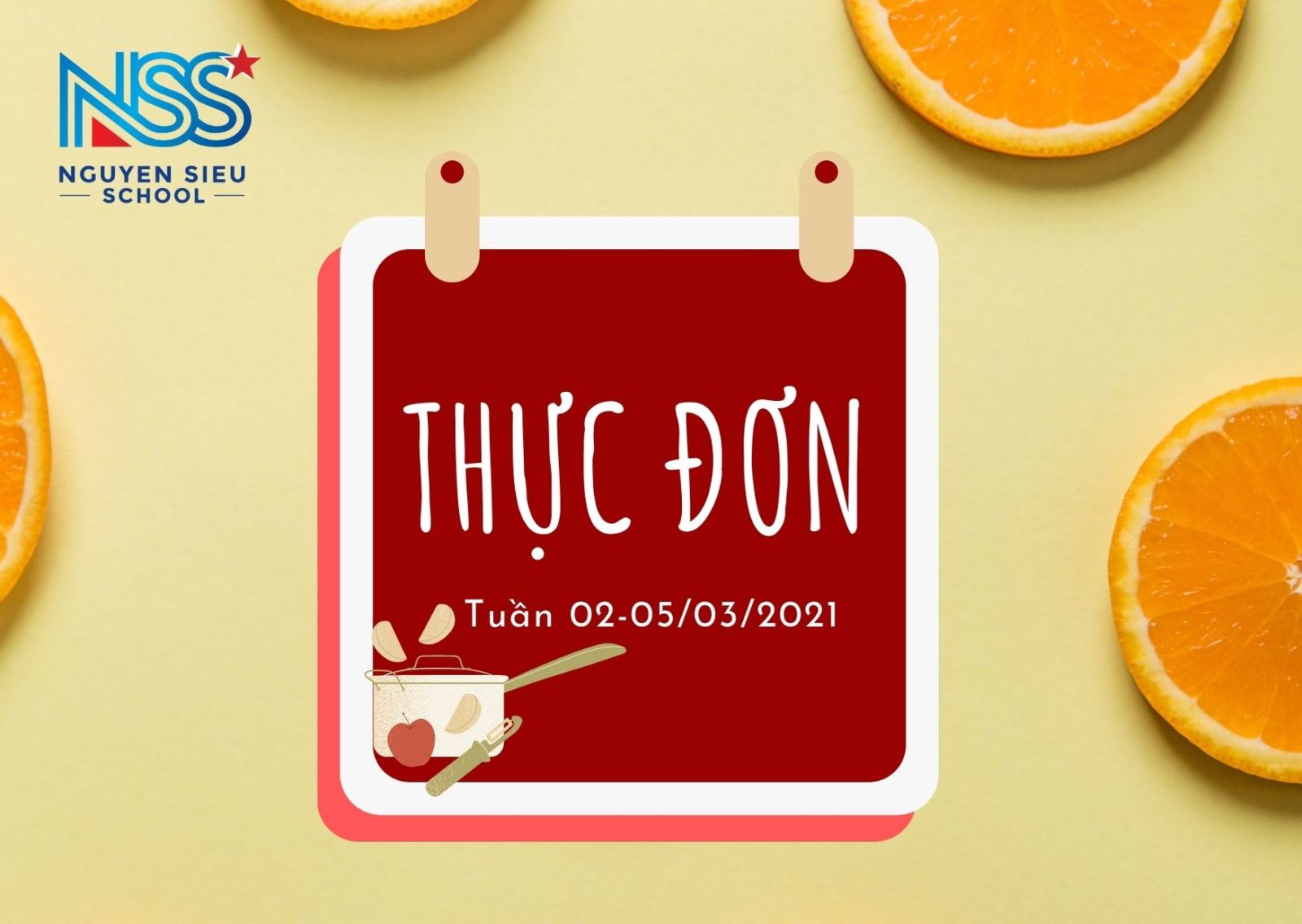 Thực đơn Tuần 02-03/03/2021