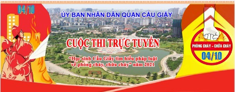 "Học sinh Cầu Giấy tìm hiểu pháp luật về Phòng cháy, chữa cháy" năm 2021