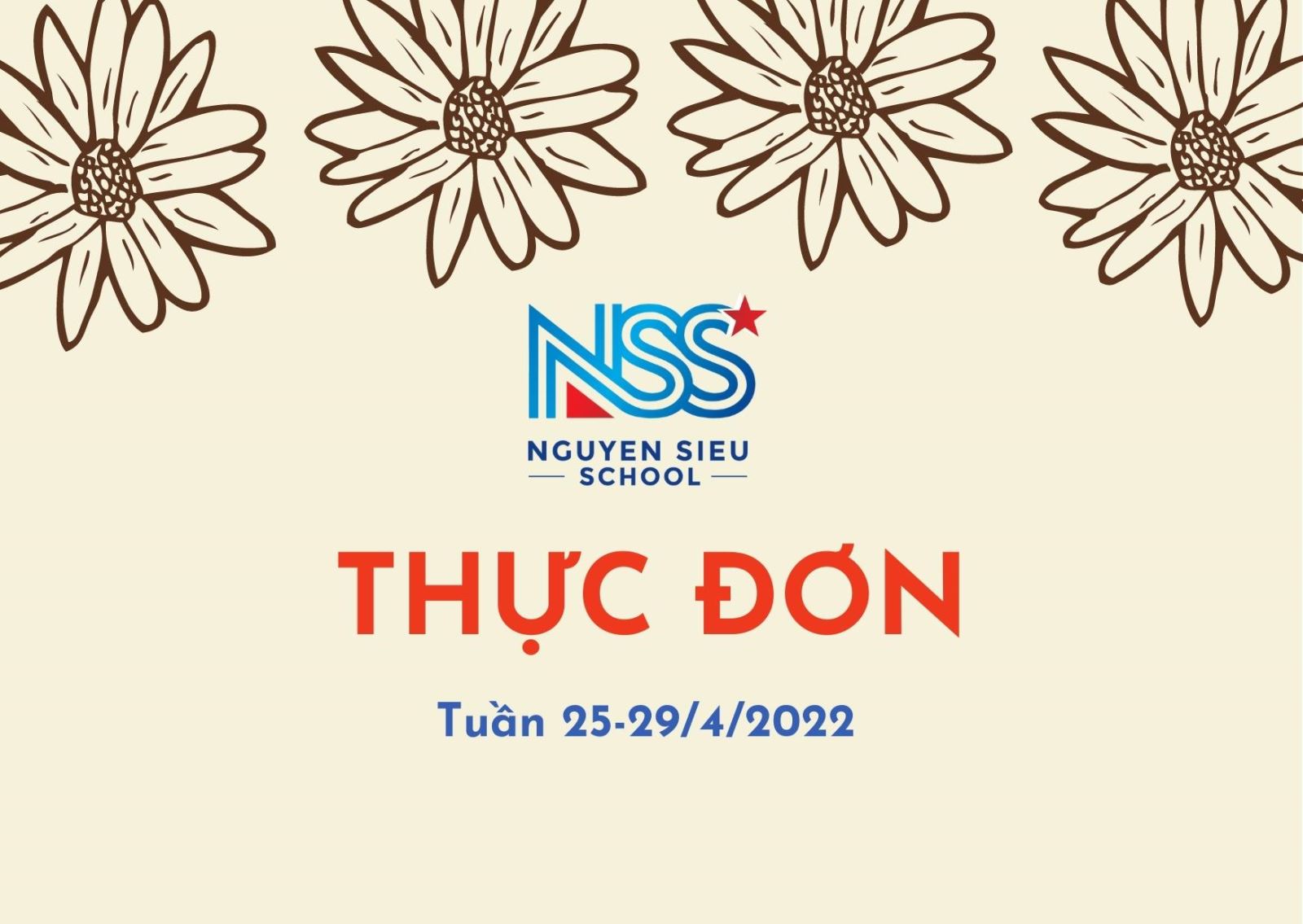 Thực đơn Tuần từ 22-29/4/2022