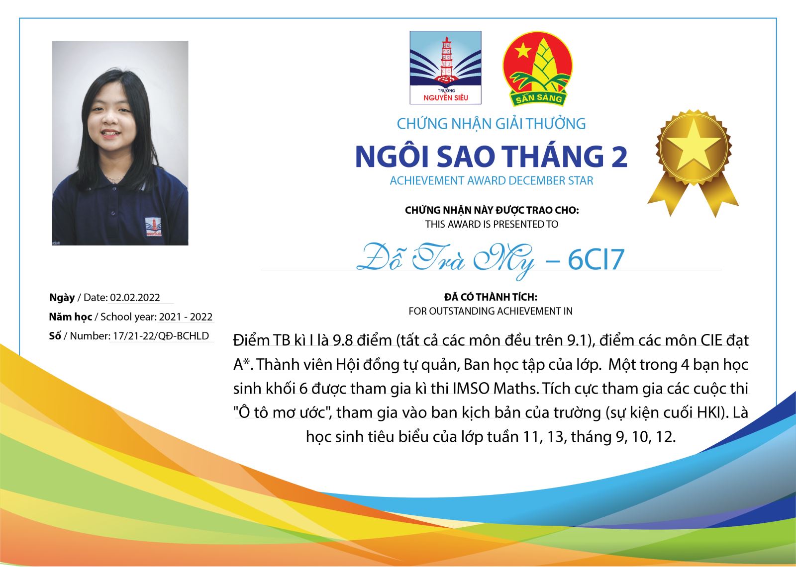 Tỏa sáng Ngôi sao Tháng 2/2022