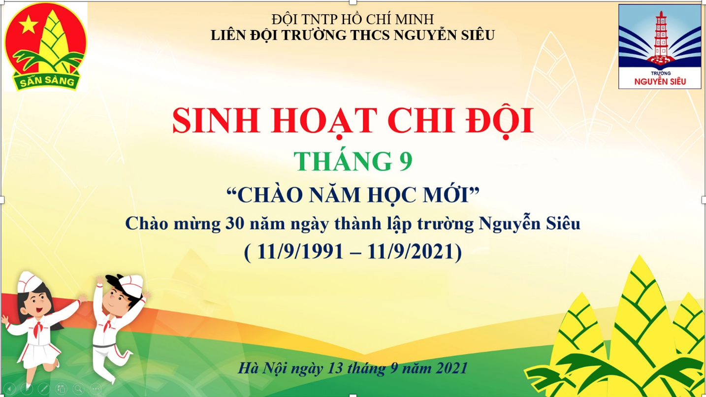 Buổi sinh hoạt chi Đoàn, chi Đội đầu tiên của năm học mới