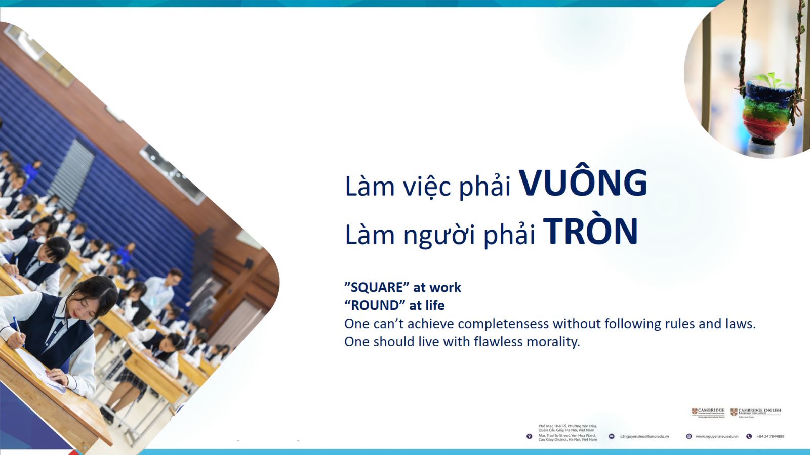 Từ vuông - tròn trong đạo học của Thần Siêu đến triết lí giáo dục của nhà trường