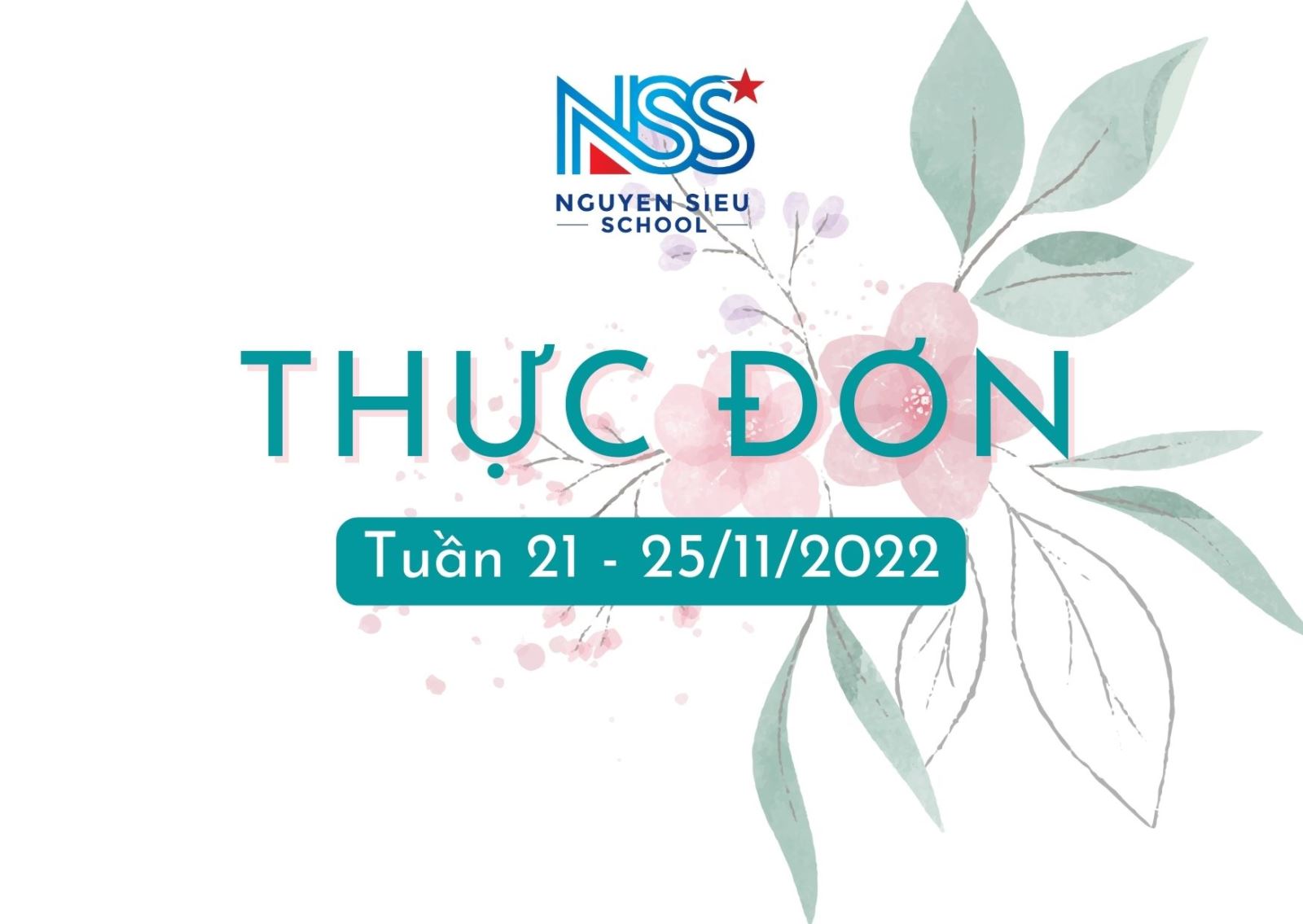 Thực đơn Tuần 21-25/11/2022