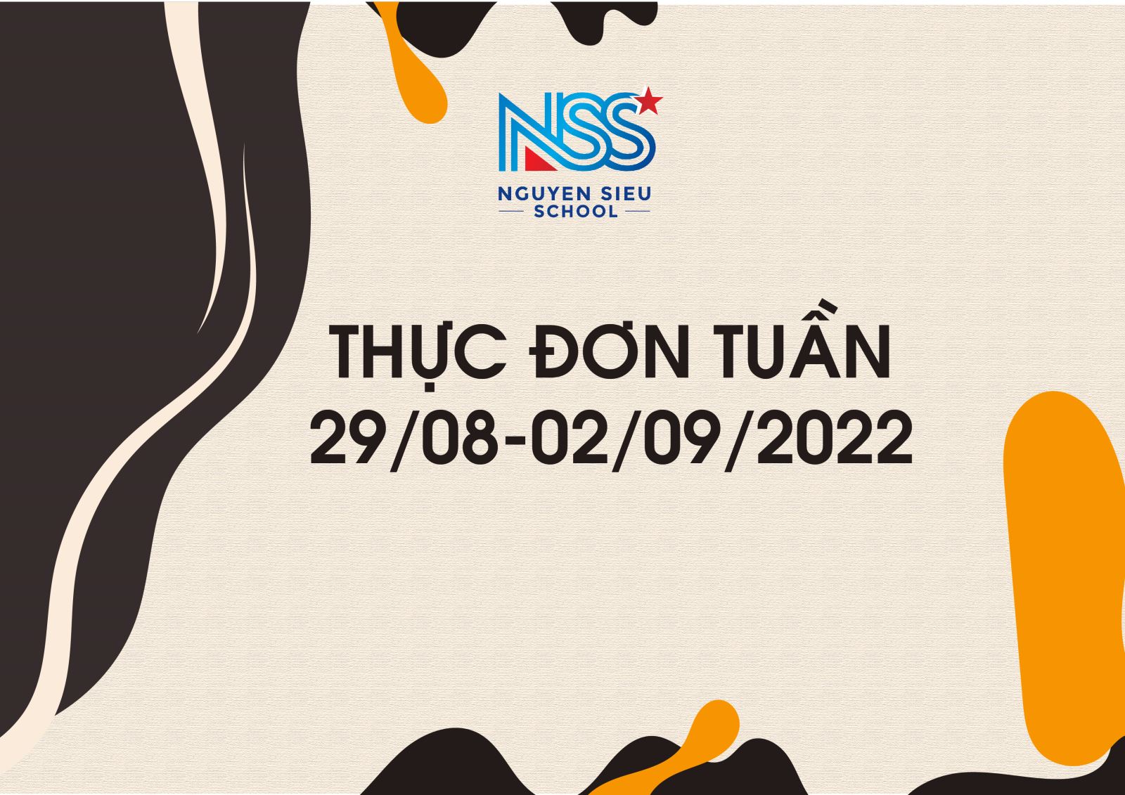 Thực đơn Tuần 29/8-2/9/2022