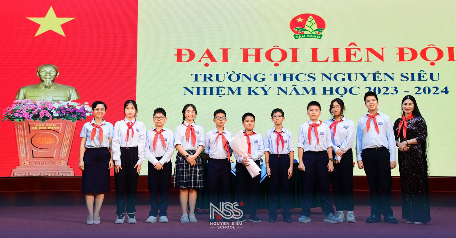 TỔ CHỨC THÀNH CÔNG ĐẠI HỘI LIÊN ĐỘI THCS NGUYỄN SIÊU