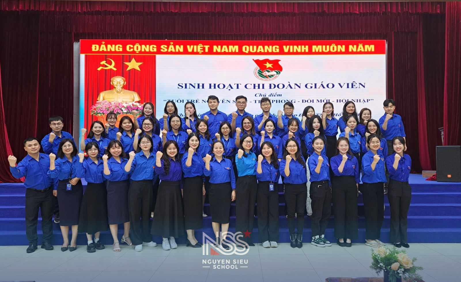 SINH HOẠT CHI ĐOÀN GIÁO VIÊN: TUỔI TRẺ NGUYỄN SIÊU TIÊN PHONG, ĐỔI MỚI, HỘI NHẬP