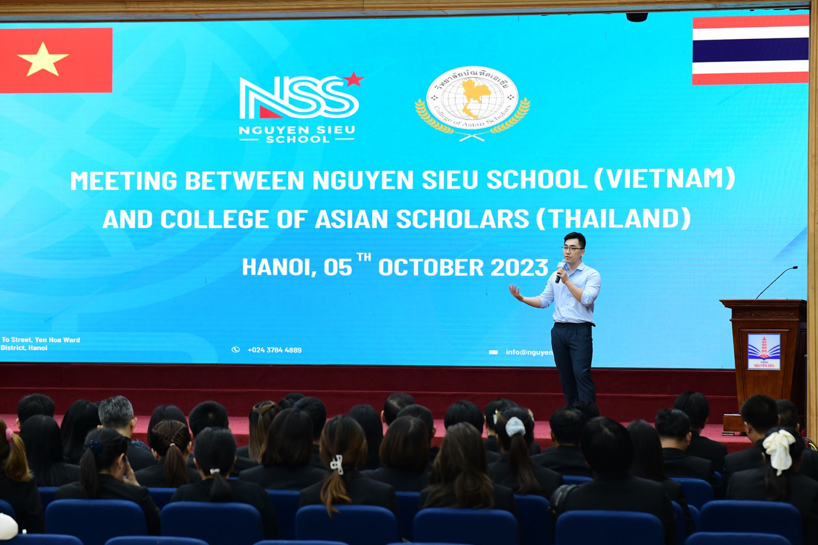 CHÀO ĐÓN ĐOÀN TRƯỜNG COLLEGE OF ASIAN SCHOLARS ĐẾN THĂM NGUYỄN SIÊU