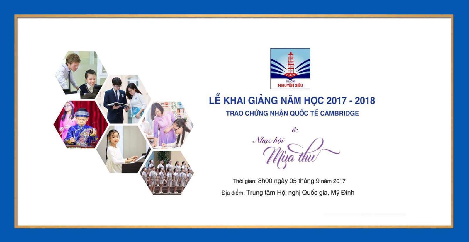 Livestream Lễ Khai giảng và Nhạc hội Mùa thu 2017-2018