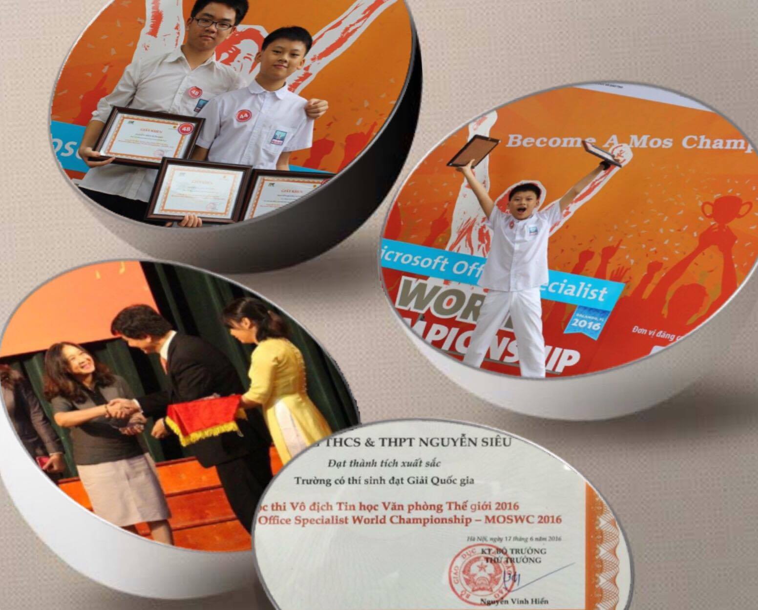 Nhận giải quốc gia "Vô địch Tin học VP Thế giới 2016"